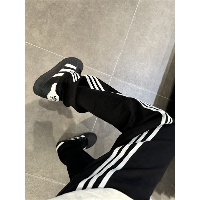 【网图】三条杠裤子男夏季直筒休闲美式高街条纹运动裤WK01CC-P48，女装休闲裤，星座1007（原301D）