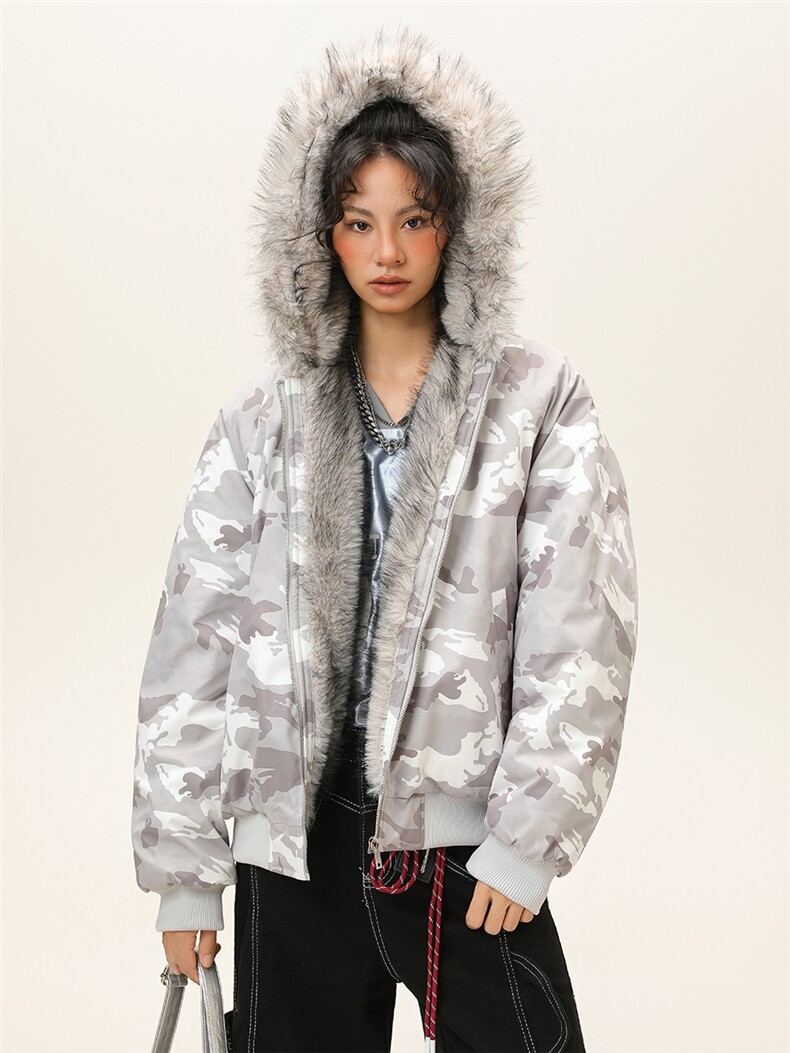 潮流宽松连帽棉服高街潮牌休闲棉衣A161-9981-P91,男装棉衣,电商A161