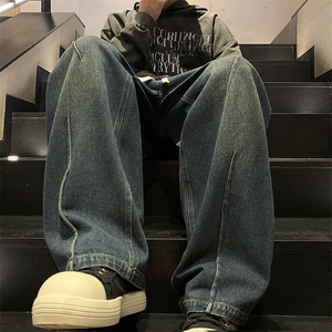 新款重磅打褶牛仔裤 XZ604-KN20-P65控78图片