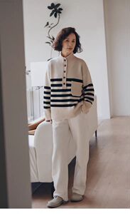 2025年秋季新款亮丝圆领针织女士羊毛衫时尚休闲通勤百搭，女装羊毛衫，狄美羊绒