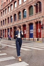 春秋牛仔套装女装2025新款高级感时尚洋气穿搭小香风休闲两件套，女装套装/套裙，2D076