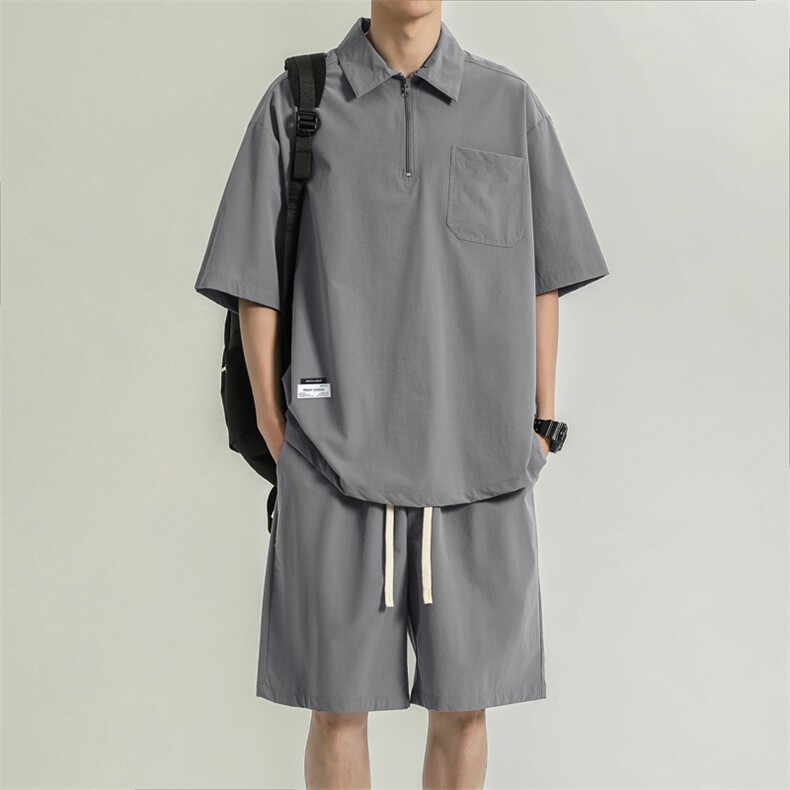 休闲套装夏季短袖短裤衣服一套搭配夏天高端帅气TZ21-特批-70,男装休闲套装,星座718