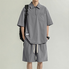 休闲套装夏季短袖短裤衣服一套搭配夏天高端帅气TZ21-特批-70，男装休闲套装，星座718