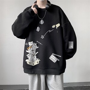 圆领卫衣男大码加厚加绒长袖t恤男S6115-P28 加绒款-P33图片