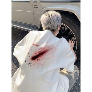 1506/Q30240/P24少年感长袖t恤男生潮牌简约休闲百搭白色打底衫图片