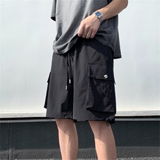 电商DSA028-DK2509P35100聚酯2025新款工装短裤纯色休闲短裤男，男装牛仔裤，电商A028