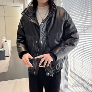 轻熟风~冬季立领PU皮棉衣外套  G8018/P145图片