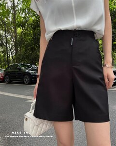 现货 欧版 西装中裤 后松紧腰设计,女装西装,蜜思印·金