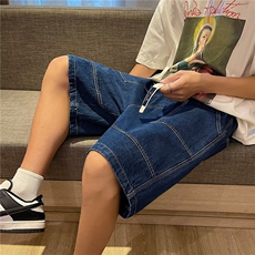 夏款牛仔短裤宽松直筒潮百搭高街五分中裤DNZ841-P38，男装牛仔裤，星座1109-3