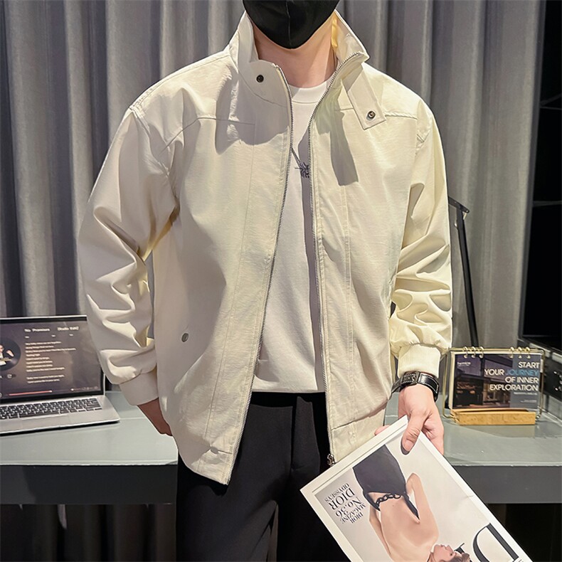 新款社会小伙时尚工装夹克男店主秋装外套男JK87-P78控128黑色,男装夹克,星座301B-1
