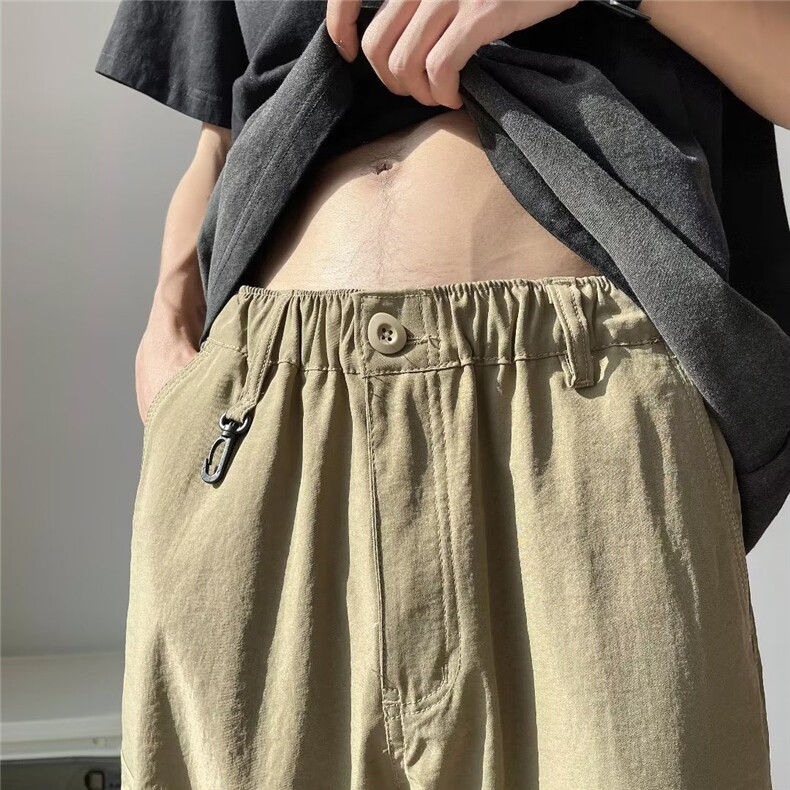 男春夏新款青少年时尚冰丝皱休闲裤P48,男装休闲裤,星座1116-2