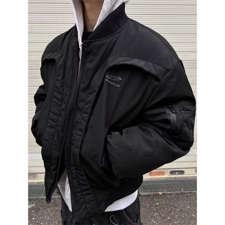网络图现货美式绣花飞行服分割棉服外套RHT137-P98图片