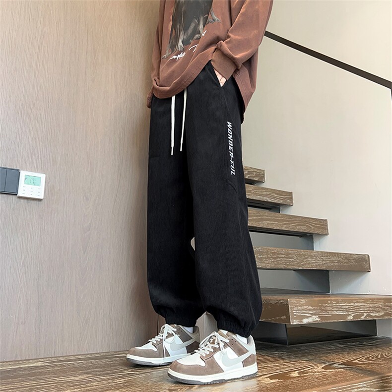 休闲裤子男款卫裤潮牌宽松高街复古直筒运动裤K529-P48,男装休闲裤,星座308B-2