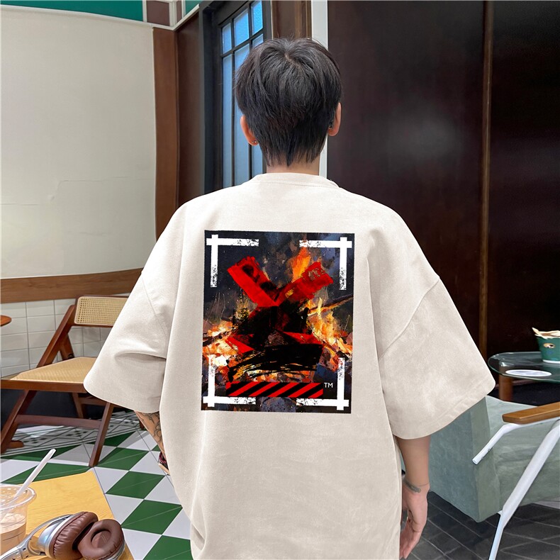 2025夏季新款麂皮绒抖音品质印花短袖djp308-特批23控39,男装T恤,星座605(原A050)