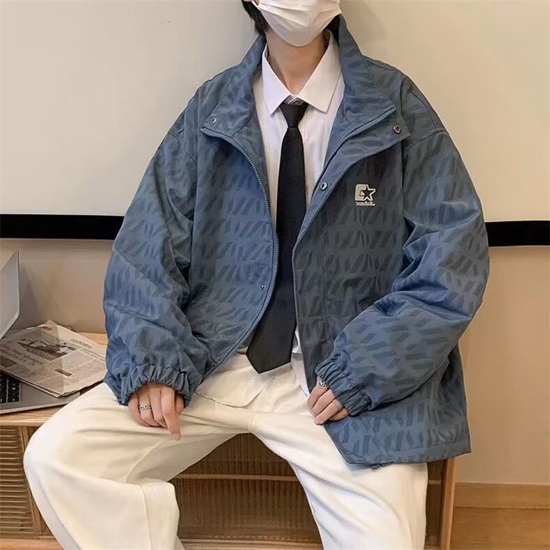 外穿青春流行拉链气质长袖翻领男日系新款夹克文艺潮流WT95p58,男装夹克,星座1013