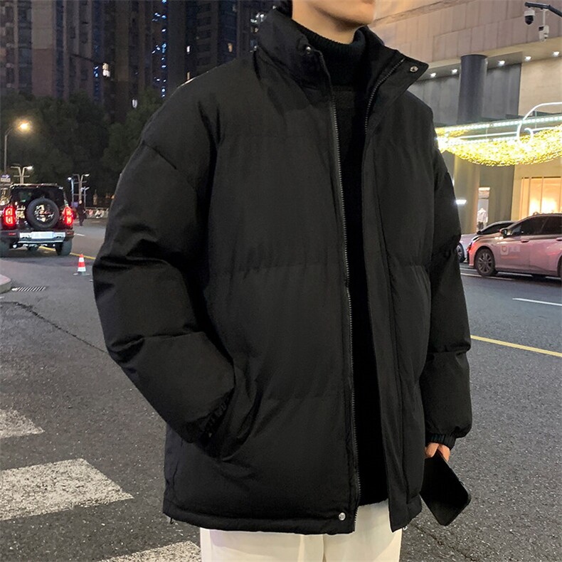 特批P45无差价冬款港风立领棉服外套男士青少年保暖抽绳棉袄M2911,男装棉衣,电商A001-1