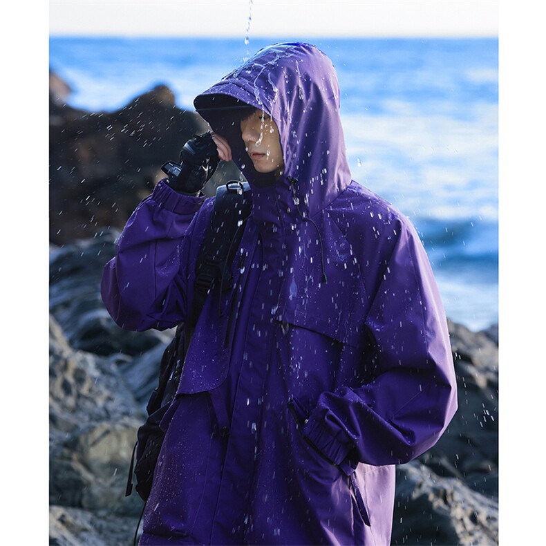 春季新款现货三防户外夹克男连帽冲锋衣外套DSA157B-JK136-特P85图片