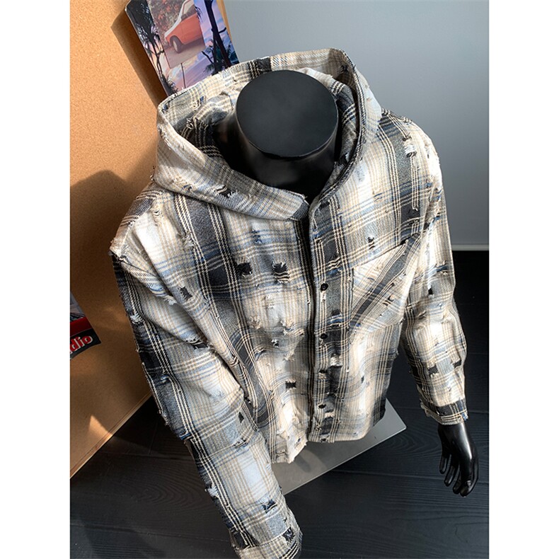 假模-青少年春季夹克格子帅气百搭休闲外套9152-P65,男装夹克,电商B380（原B361）