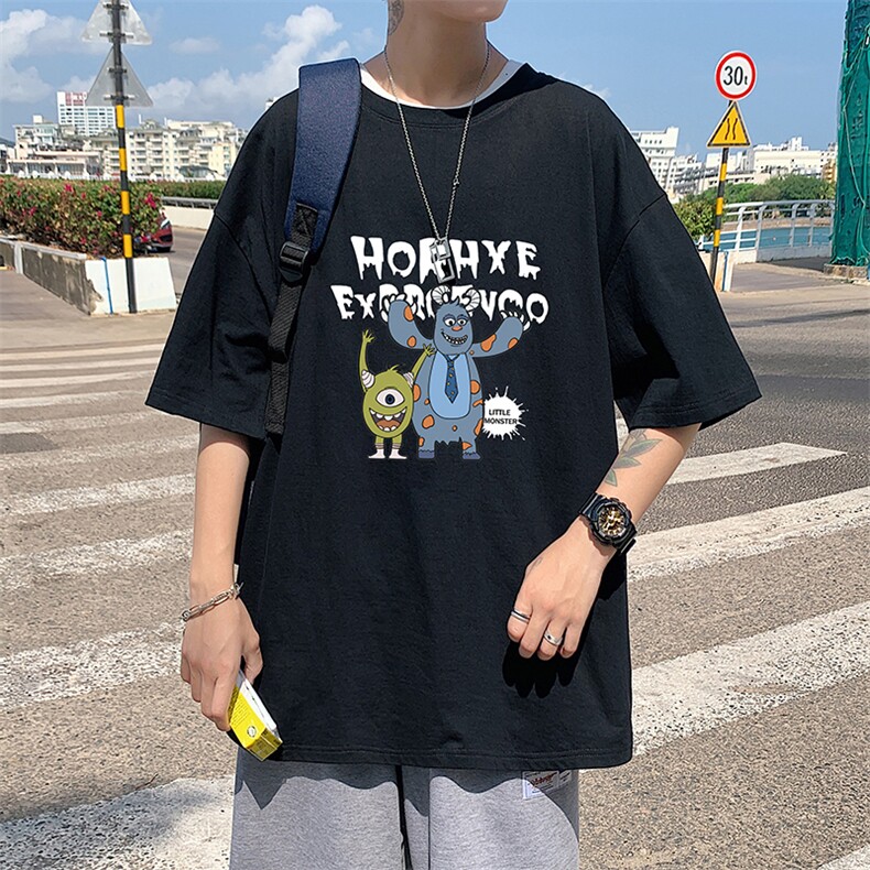 DX17048-P20纯棉短袖t恤男大码半袖打底衫宽松体恤衫港风,男装T恤,电商A040
