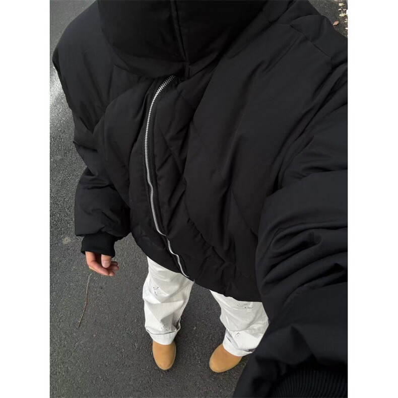 美式立领盔甲围脖宽松百搭棉衣-ZM082-P95,男装棉衣,星座313A(原308A-2)