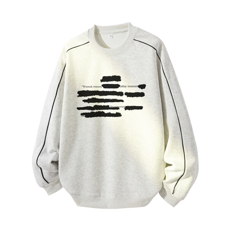 得物供货、复合重磅420克现货圆领卫衣宽松HD019-1-YLT25295-P35,男装卫衣,电商019-1