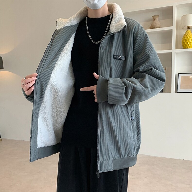 外套男2025冬季新款美式工装棉服复古底特律翻领外套特P,男装棉衣,星座715-4