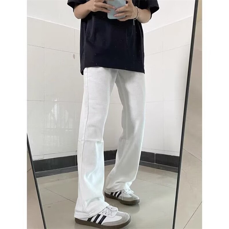 1506A/GK20/P48原版质量高弹力黑色白色微喇牛仔裤,男装牛仔裤,星座1506A