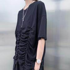 褶皱T，女装，S·F·R