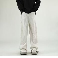 美式解构休闲裤男女秋季重磅潮牌设计感直筒裤原创宽松运动裤子，女装休闲裤，星座1210-1