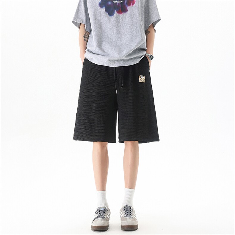 8XL-M2025夏季特大码阔腿短裤男高街ins宽松垂感休闲裤DK1510P45,男装牛仔裤,电商D206-1