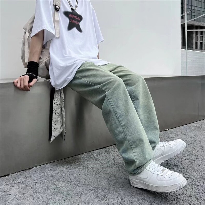 拉链男潮直脚青春流行潮流牛仔裤长裤气质直筒裤NCT001P45,男装牛仔裤,星座1116-2