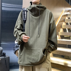 2024春季新款日系复古套头连帽卫衣男美式潮牌宽松外套W8028-P57，男装卫衣，星座512-4