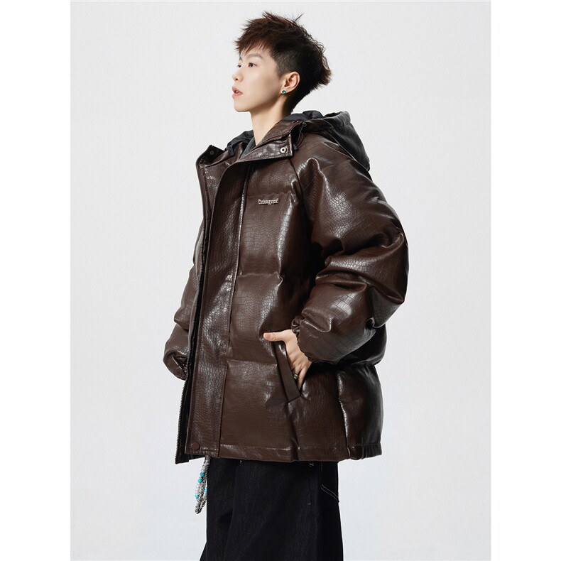 无影墙连帽鳄鱼纹金属装饰大码M-5XL潮流棉衣男MY77744P128控168，男装棉衣，星座227-7