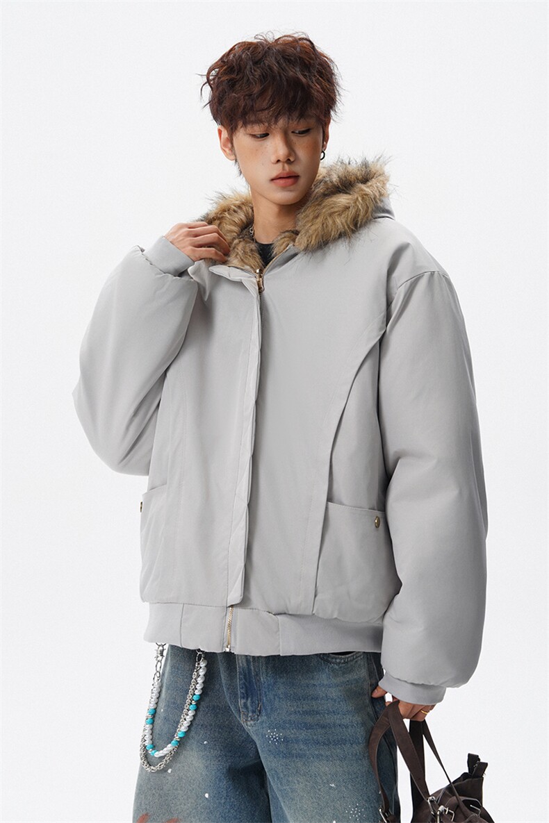 8XL-M复古双面加厚毛绒皮草短款工装派克服外套MY1707P158控188,男装工装外套,电商D206-1