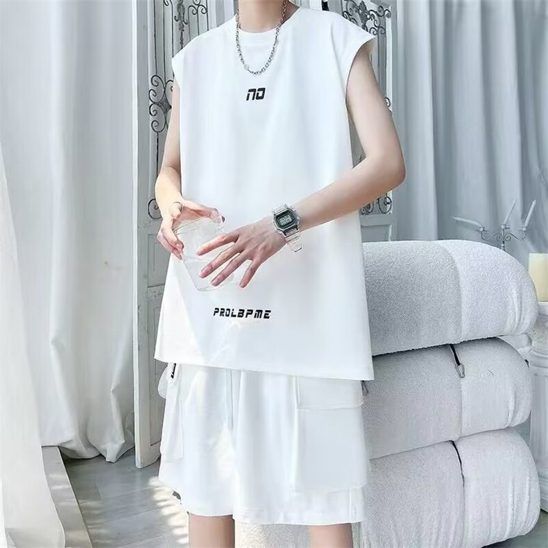 GT6501P40夏季宽松无袖背心套装训练服篮球服,男装背心/马甲,星座1108-5