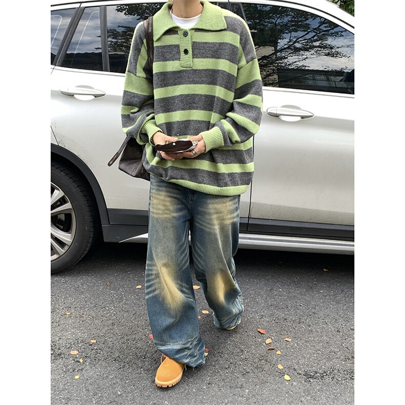 现货-MY50897-特批65大码条纹针织套头毛衣,男装针织衫/毛衣,电商D232