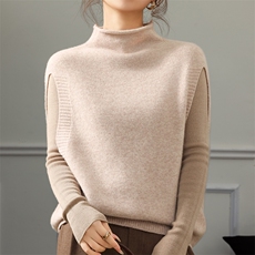 女士冬季慵懒高级感减龄内搭宽松显瘦洋气针织衫上衣,女装针织衫/毛衣,贝美羊绒, 女士冬季慵懒高级感减龄内搭宽松显瘦洋气针织衫上衣,女装针织衫/毛衣,贝美羊绒,