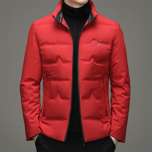 冬季中年纯色羽绒服立领男中长款冬装外套爸爸装MYYL6701-P210图片