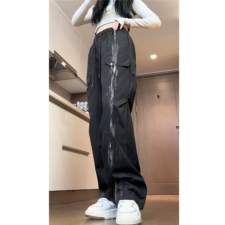 伞兵工装裤男款秋冬美式机能vibe风大码宽松直筒户外登山冲锋裤子,男装休闲裤,电商A337