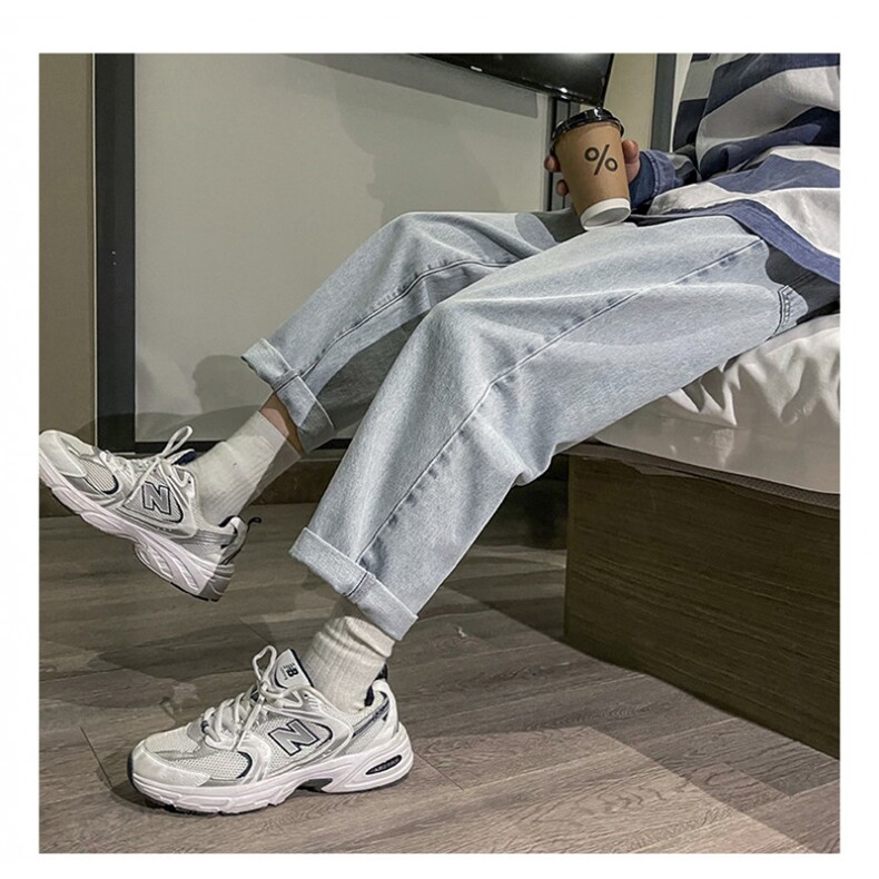 高街复古牛仔裤男秋季新款时尚潮流水洗裤子A080-9261-P35,男装牛仔裤,电商A080