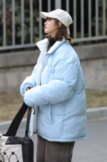 中性风冬季加厚男女同款光版立领保暖棉衣二开A406MY812P78，男装棉衣，星座309（原A406）