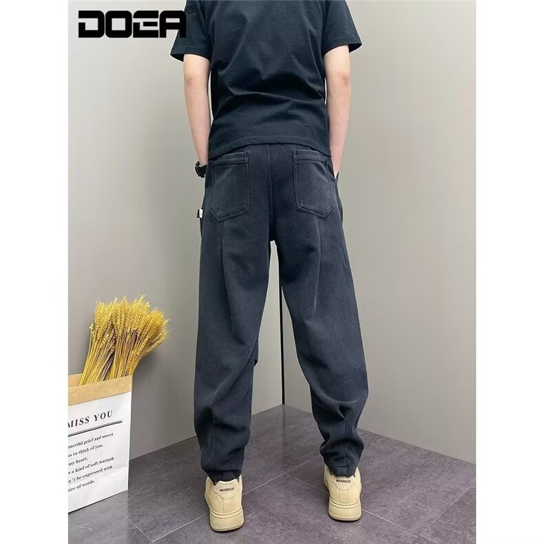 1506/QC730/P48闲裤男秋冬季中腰宽松潮流运动束脚长裤松裤子,男装休闲裤,星座1506