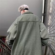 渐变牛仔外套男春秋季高街潮复古宽松水洗衣服工装夹克HH8898P61，男装工装外套，星座1013-5
