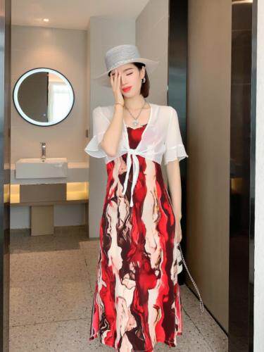 水印波浪连衣裙 来袭，女装连衣裙，佰尚仑