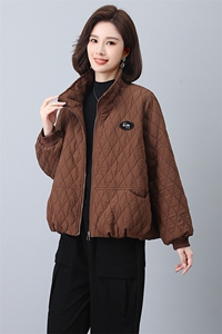 外套女秋冬夹棉2025新款短款时尚洋气中老年妈妈小香风轻薄小棉袄图片