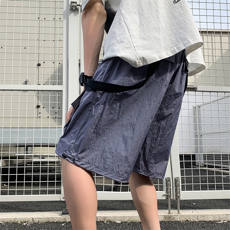 夏季美式高街潮牌速干休闲阔腿五分裤子工装短裤男士,男装牛仔裤,星座410-7