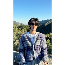 美式复古撞色高级感毛衣针织衫男女宽松情侣显白冬季外套MY3276，男装针织衫/毛衣，星座1116A（原606A-3）