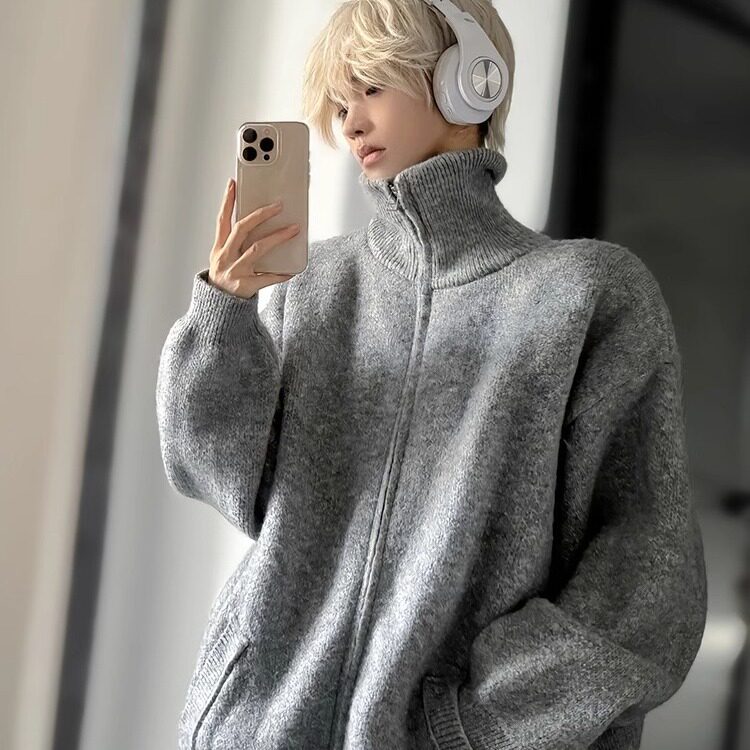 抖音高质量立领针织开衫外套MY099-P80,男装针织衫/毛衣,星座313A(原308A-2)