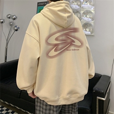 抖音品质秋季320G华棉男士连帽大码印花卫衣WYH2482-P45控68，男装卫衣，电商B370