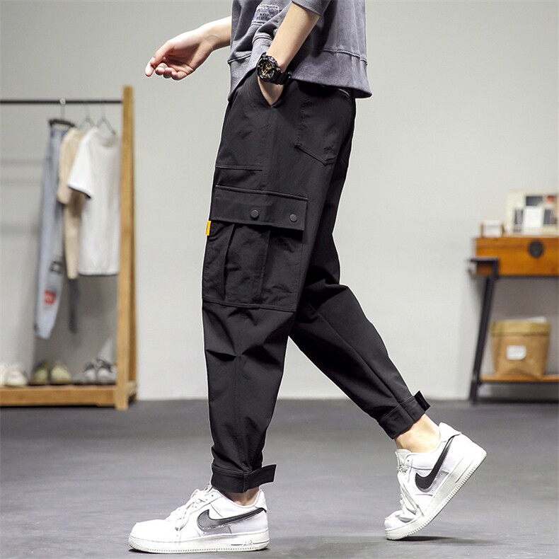 复古景 大码宽松休闲裤长裤多口袋工装裤A014-K01-P50特价图片